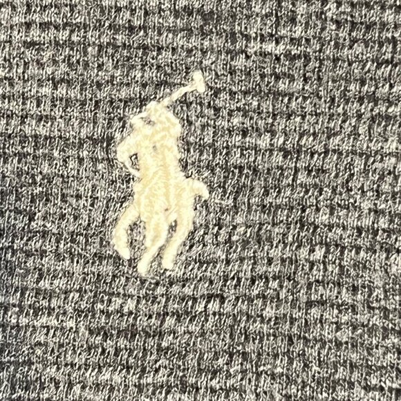 Polo Ralph Lauren Men Gray Waffle Knit Thermal Long Sleeve M 100% Cotton Casual - Picture 8 of 14